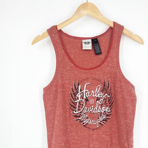 Y2k Vintage Harley-Davidson Motorcycles Graphic Tank Top Size Large - Picture 4 of 4